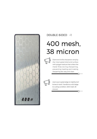 5-ın-1 Elmas Bileme Plakası Bıçak Ve Makas Bileyici Seramik Bıçak Bileyici Çubuk Çift Taraflı 400/1000 Grit Petek Yüzey Dış Mekan