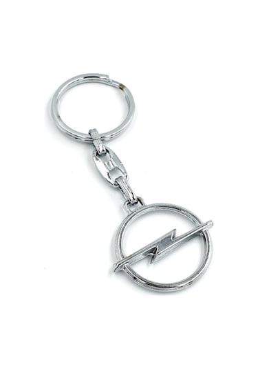 Opel Uyumlu Logolu Anahtarlık Metal 3D Krom Araba Anahtarlığı