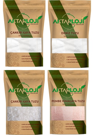 Avantajlı Tuz Seti 20 Kg Çankırı Kaya Tuzu, Deniz Tuzu, Pembe Himalaya Tuzu, İri Kaya Tuzu 1. Kalite