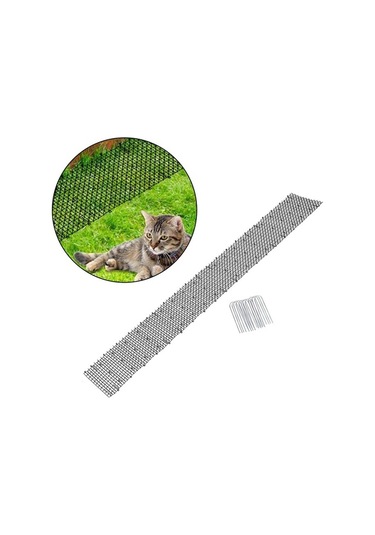 Flybuy 4m Siyah Kedi Scat Matı - Köpekler Ve Haşereleri Durdurucu, Güvenlik Çivili, Dış İç Kullanım İçin