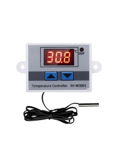 Kuluçka Makinesi Seti - 4 Parça - W3001 Termostat 220v - Isı Nem Ölçer - 12v Adaptör - 80x80 12v Fan-4930