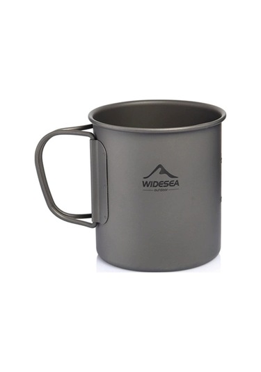 Ranyeek Titanium Kamp Çelik Bardak, Katlanabilir Kollü, Hafif, Isıya Dayanıklı, 375ml, Çadır, Yürüyüş, Outdoor Malzeme Çok Renkli