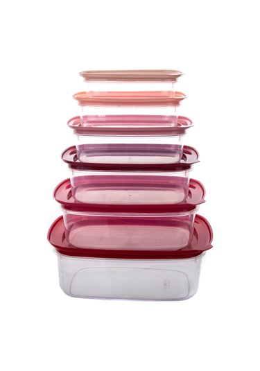 Klt Nest Saklama Set Kırmızı 12 Parça