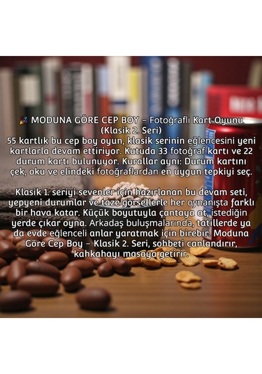 Moduna Göre Cep Boy Fotoğraflı Kart Oyunu Klasik 2. Seri