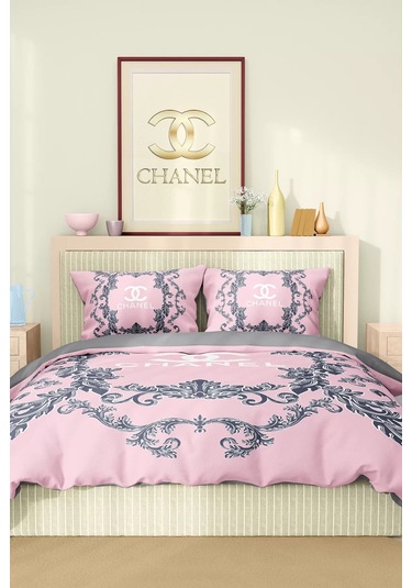 Marka Nevresim Takımı Çift Kişilik Pamuklu Saten Kumaş 6 Parça 3d Dijital Baskı Duvet Cover Set Model No:20 Renkli