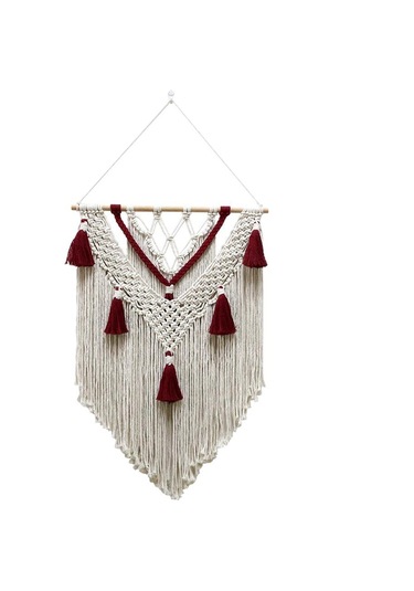 Homyl Makrome Duvar Asılı Goblen Püskül Ev Yatak Odası Dekor