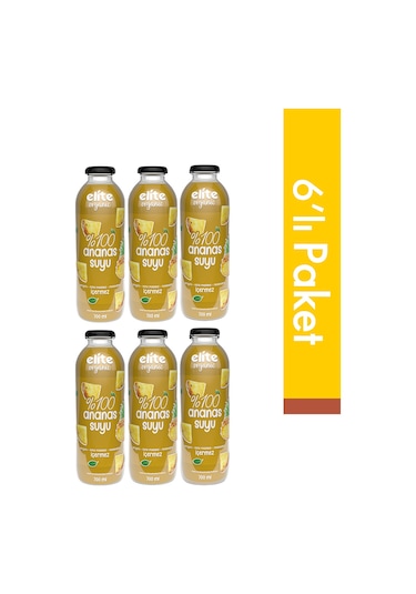 6'li %100 Ananas Suyu 700 Ml