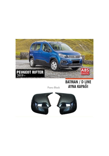 Peugeot Rifter Yarasa Batman Ayna Kapağı Piano Black 2019+