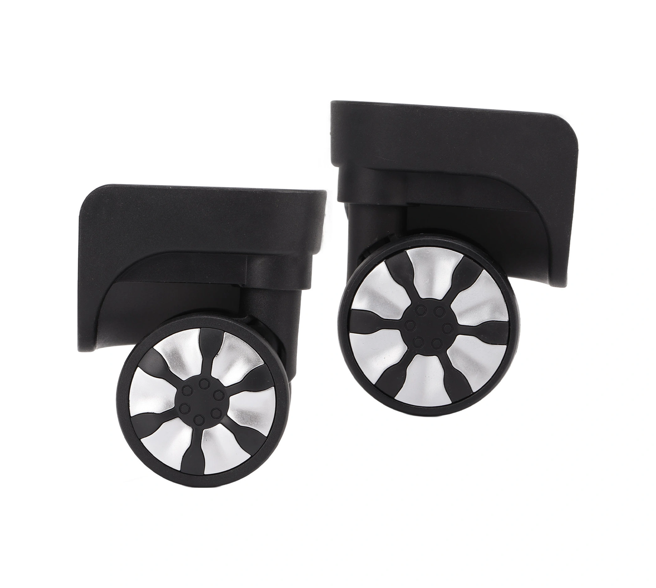 Vkemall Siyah Nylon Vagon Kasa Tekerlekleri, Gürbüz Ve Sessiz, 5.3cm Çapı, Kolay Kurulum, 2 Adet A78
