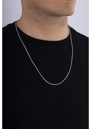 Gümüş Pazarım Silindir Model İtalyan Erkek Çelik Zincir Çok renkli