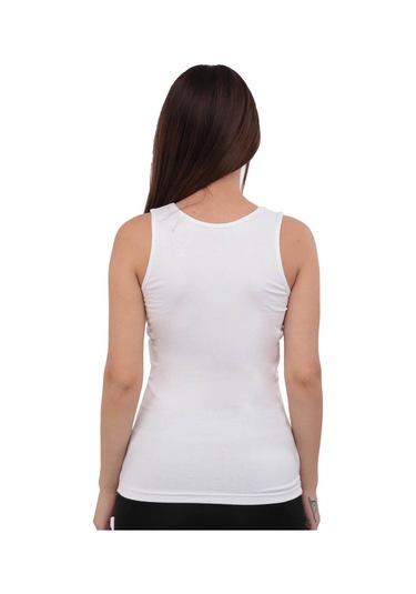 Tutku Elit Elastan Geniş Askılı Kadın Atlet 2002 | Beyaz