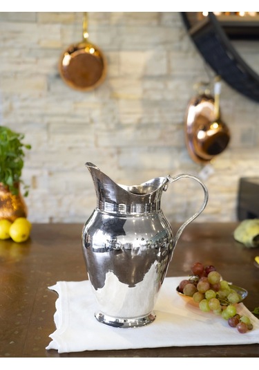 Bakır Sürahi Antalya Model Gümüş Renk 3 L