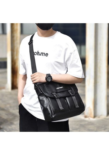 Sones Weıxıer D269 İş Gündelik Erkek Haberci Çantası Büyük Kapasiteli İş Giyim Fonksiyonel Çapraz Çantalar Siyah