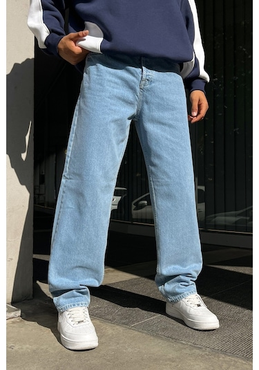 Flaw Basic Baggy Jean Buz Mavi Buz Mavi