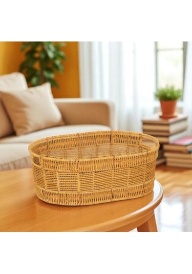 Oval Rattan Orta Boy Sepet Hasır