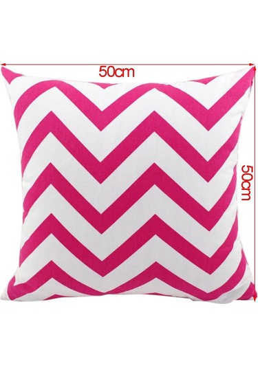 Suntek Kanvas Şerit Baskılı Kırlent Örtüsü Minder Sarı-50cm