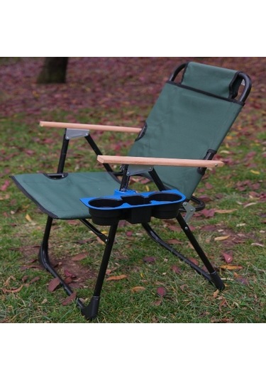 Hr Plast Kamp Sandalye Bardaklık İçecek Telefon Tutucu Aparat Mavi