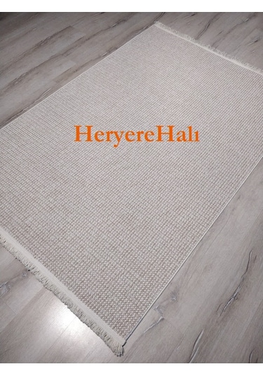 Motto Plain Beige Yumuşak Tuşeli Örgü Dokuma Modern Makine Halısı