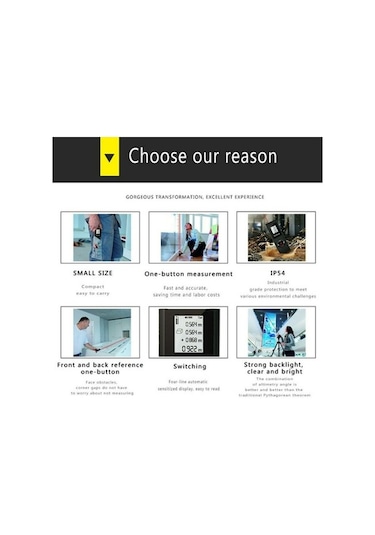 Çok Fonksiyonlu Lcd Xinxin Lazer Metre Mini Akıllı Rangeron 40m