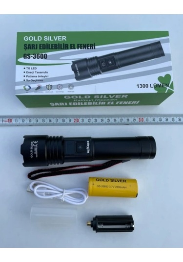 Gold Sılver 10w Profesyonel Şarjlı Ledli Elfeneri