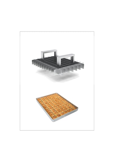 Baklava Dilimleme Bıçağı Paslanmaz Çelik Baklava Dilimi İz Çıkarma Bıçağı, Baklava Dilimleme Aparatı Gümüş