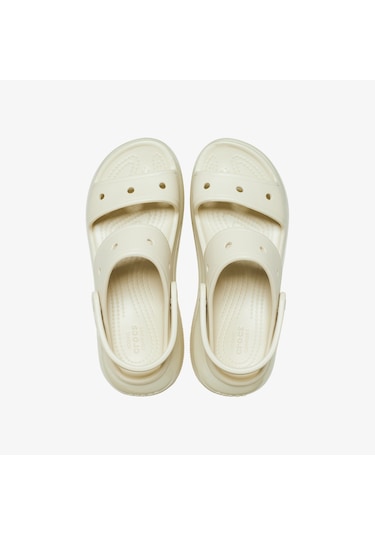 Crocs Classic Mega Crush Kadın Krem Sandalet Düz 207989 Krem