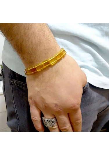 Tesbihruyasi Polonya Pres Damla Kehribar Bileklik N11.14415 Çok Renkli