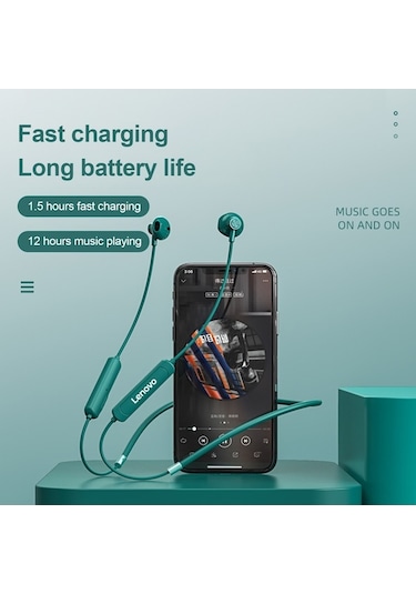 Flybuy Lenovo Sh1 Kablosuz Kulaklık Bluetooth 5.0 Ipx5 Su Geçirmez, Manyetik Boyun Bantlı Spor Mikrofonlu Kulaklıklar