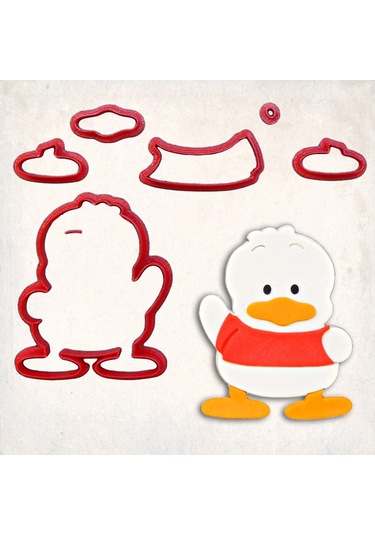 Sanrio Pekkle Detay Kurabiye Kalıp Seti 6 Lı KIrmızı