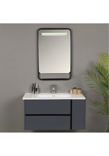 Kobos Linear 100 Cm Banyo Dolabı Seti Füme