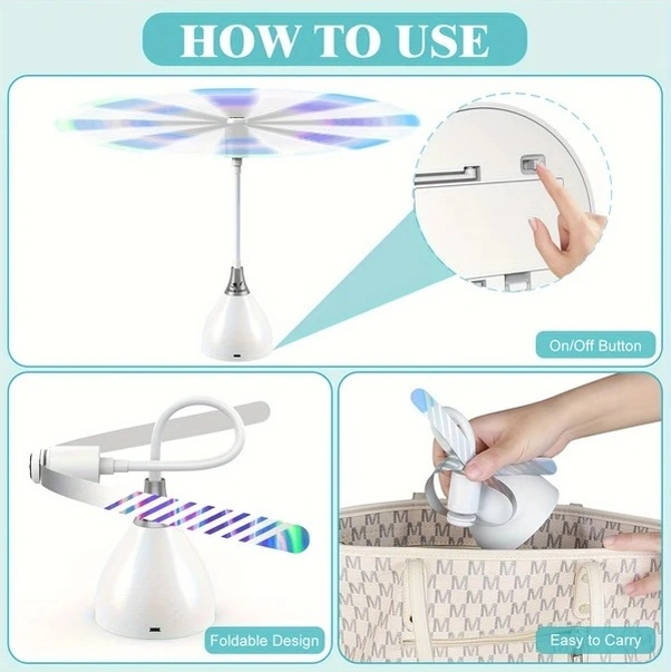 Trendooze Güneş022 Beyaz 2li Masa Sinek Kovucu, Usb Pil İle Portatif Sineksavar