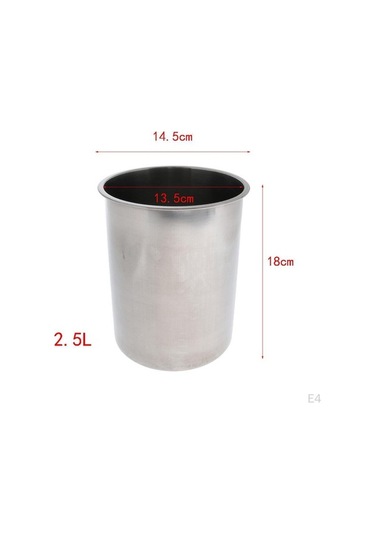 Pazly 2.5l Kalın Paslanmaz Çelik Şampanya Buz Kovası, Gümüş, Parti İçin Soğutucu Chiller Gümüş