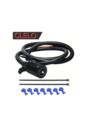 Xuweiwei Clelo Heavy Duty 7 Way Rv Standard Trailer Plug 8ft Pvc Kablo Rvs Çim Biçme Makineleri Römorklar