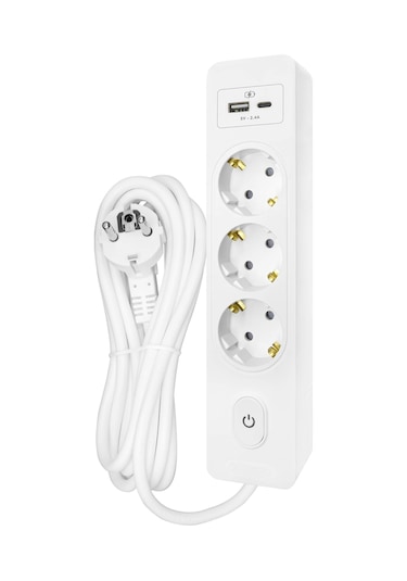 Seldur Kablolu Usb/type-c 3'lü 3 Metre Grup Priz 3 M