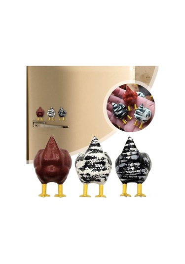 Dofolink Beyaz Kauçuk Tavuk Popoyu Mıknatıslı Buzdolabı Sticker - Komik Dekoratif Ev Aletleri 1 Adet