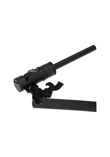 Yifomall Metal Ve Abs Malzeme, Pusula İle Islık, 6.6cm Çakmak Taşı, 46g Ağırlık, Yangın Başlatıcı Aleti Siyah