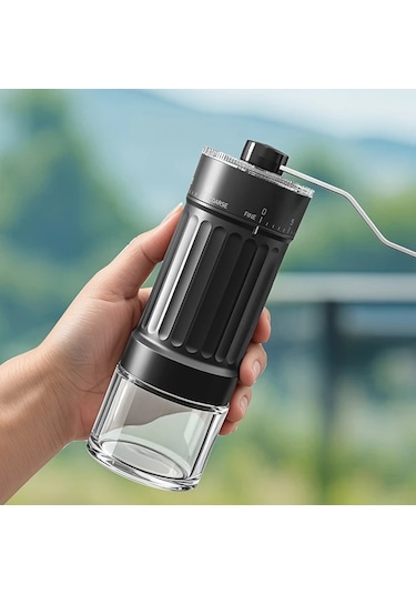 Boatshop1 Kmdj-hc Manuel Kahve Değirmeni Seramik Öğütücü Ve Cam Kavanoz İle Kamp Ev Kullanımı İçin El Değirmeni