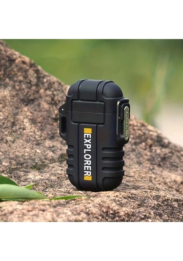 Techbloom Dual Arc Usb Sarjli Cakmak Blue Portatif Ruzgara Dayanikli Kamp Ve Doga Yuruyusu Icin Ideal Altın