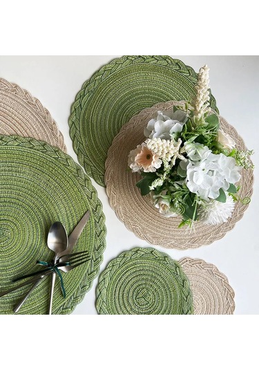 4 Adet Dokuma Amerikan Servisi Isı Yalıtım Matı Yuvarlak Masa Matları Yemek Masası Tencere Altlığı Bardak Altlığı Parti Düğün Ev Dekorasyon Aksesuarları 4 Adet Yeşil, Yuvarlak D18cm Diğer 4 Adet Dokuma Amerikan Servisi Isı Yalıtım Matı Yuvarlak Masa Matları Yemek Masası Tencere Altlığı Bardak Altlığı Parti Düğün Ev Dekorasyon Aksesuarları 4 Adet Yeşil, Yuvarlak D18cm Diğer