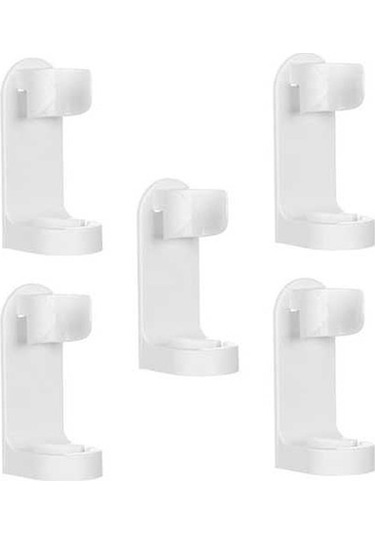 Bloomnest Lebıhmurah Bf1706 Elektrikli Diş Fırçası Tutucu, Kendinden Yapışkanlı 5'li Set, Banyo Organizatörü Beyaz