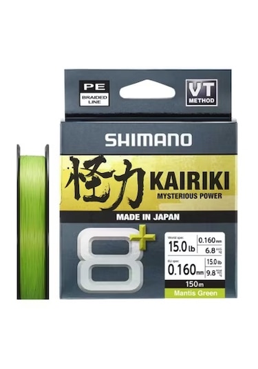 Shimano Kairiki 8+ 150 Mt 0.16mm İp Misina Mantis Green