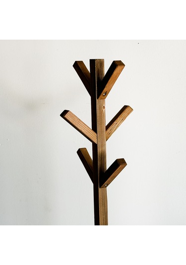 Ahşap Askılık Elbise Askısı 6024 Ceviz