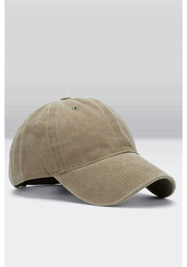 Külah Erkek Eskitme Şapka Yazlık Outdoor Kep Kasket-Bej-Bej-Standart