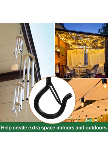 Skycity Siyah Nikel Q Tipi Yaya Kanca, 10kg Yük Kapasitesi, Kayıp Engelleme Sigorta Kanca, 25 Adet Bitki/armatür Kolu Diğer