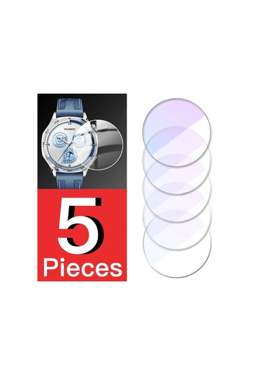 Huawei Watch Gt 5 Pro 42mm 46mm İçin Temperli Cam Ekran Koruyucu Huawei Gt5 41mm Aksesuarları İçin Tam Kaplama Çizilmez Film 5 Adet