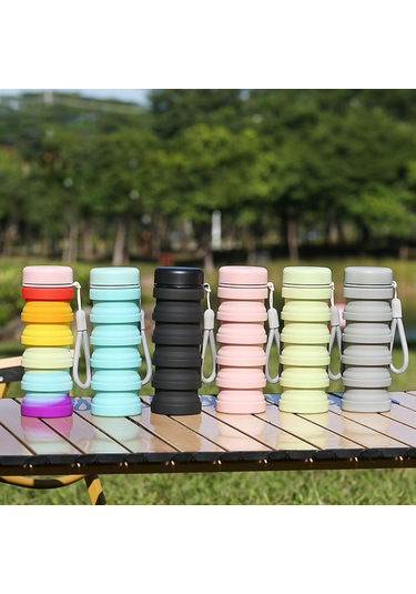 Suntek Dağcılık Kamp Seyahat Için Katlanabilir Su Şişesi Yeşil