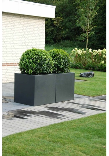 Mofiba Fiberglass Saksı Kare 30cm 30cm 30h Cm Antrasit