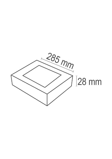 Forlife 24 Watt Sıva Üstü Kare Led Panel Armatür Beyaz Işık Beyaz