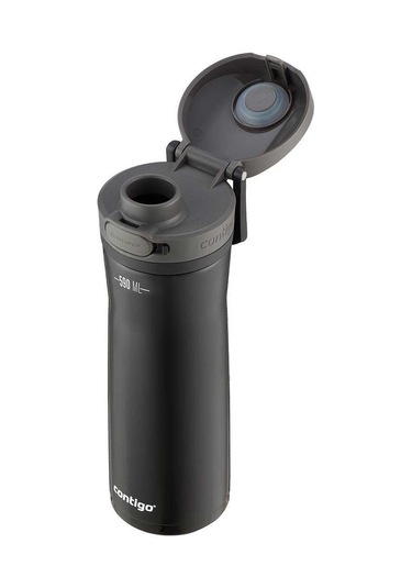 Contigo Jackson Chill 2.0 Çelik Tek El Bas İç Kilitli Su Matarası 590ml - Siyah Siyah
