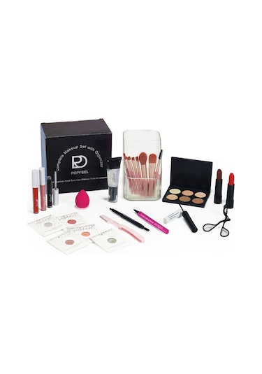 Geeroyoo Makyaj Seti Tam Birleşik: Taban, Göz, Dudak Makyajı - Kolay Uygulama, Zaman Tasarrufu, Uyumlu Tonlar - Box01